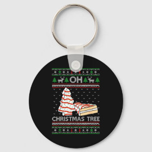Oh Christmas Tree Cakes Debbie Becky Jen Cake Love Keychain