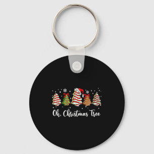 Oh Christmas Tree Cakes Debbie Becky Jen Cake Love Keychain