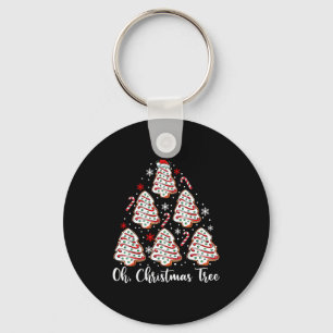 Oh Christmas Tree Cakes Debbie Becky Jen Cake Love Keychain