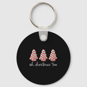 Oh Christmas Tree Cakes Debbie Becky Jen Cake Love Keychain