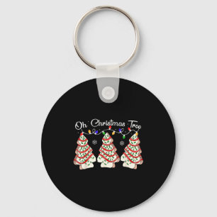Oh Christmas Tree Cakes Debbie Becky Jen Cake Love Keychain