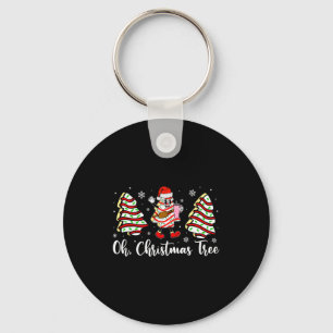 Oh Christmas Tree Cakes Debbie Becky Jen Cake Love Keychain