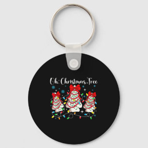 Oh Christmas Tree Cakes Debbie Becky Jen Cake Love Keychain