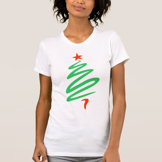 Oh Christmas Tree Green Red Women's Tee (Front)