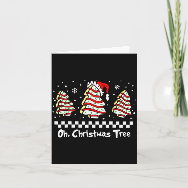 Oh Christmas Tree Groovy Cakes Debbie Becky Jen Ca Card (Front)