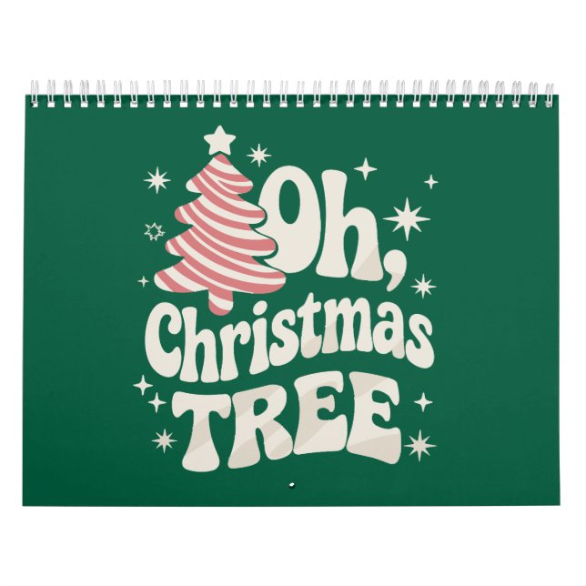 Oh Christmas Tree Light Merry Christmas Xmas  Calendar (Cover)