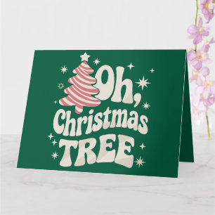 Oh Christmas Tree Light Merry Christmas Xmas  Card
