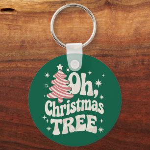 Oh Christmas Tree Light Merry Christmas Xmas Keychain