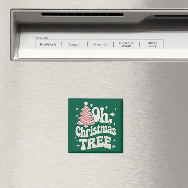 Oh Christmas Tree Light Merry Christmas Xmas  Magnet (In Situ (Dishwasher))