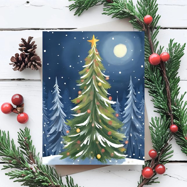 Oh Christmas Tree | Snowy Winter Wonderland Holiday Card (Creator Uploaded)