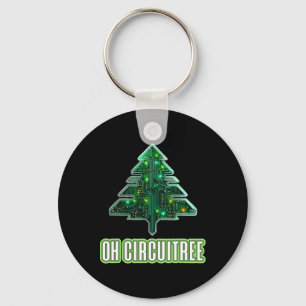 Oh Circuitree Christmas Electronics Circuit Board Keychain