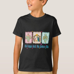 Oh Come Let Us Adore Him Christian Christmas Coque T-Shirt