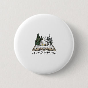 Oh Come Let Us Adore Him Christmas Book Design_1 2 Inch Round Button