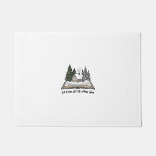 Oh Come Let Us Adore Him Christmas Book Design_1 Doormat