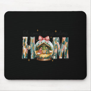 Oh Come Let Us Adore Him Christmas Nativity Scene Mouse Pad