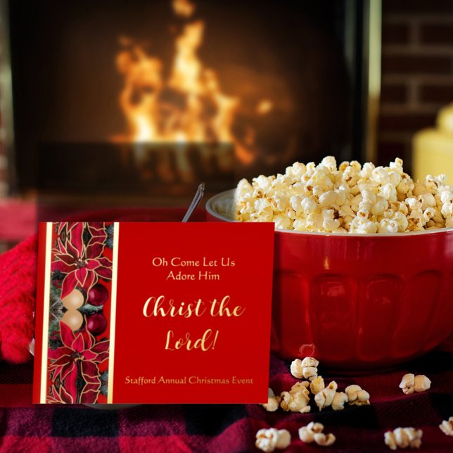 Oh Come Let Us Christmas Invitation Post Card (Creator Uploaded)