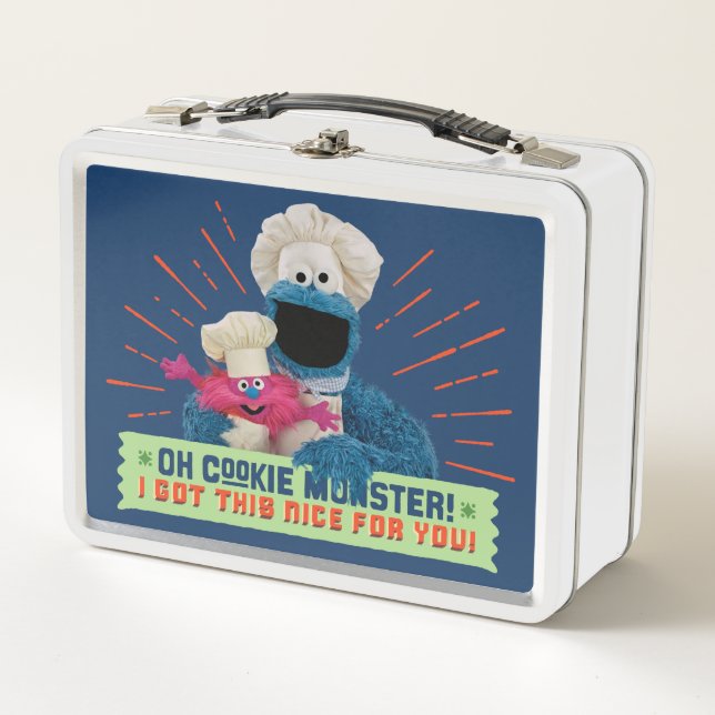 Oh Cookie Monster! I Got This Nice For You Metal Lunch Box (Front)