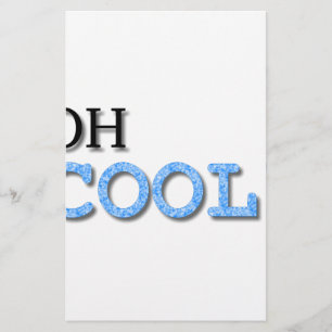 Oh Cool Text Stationery