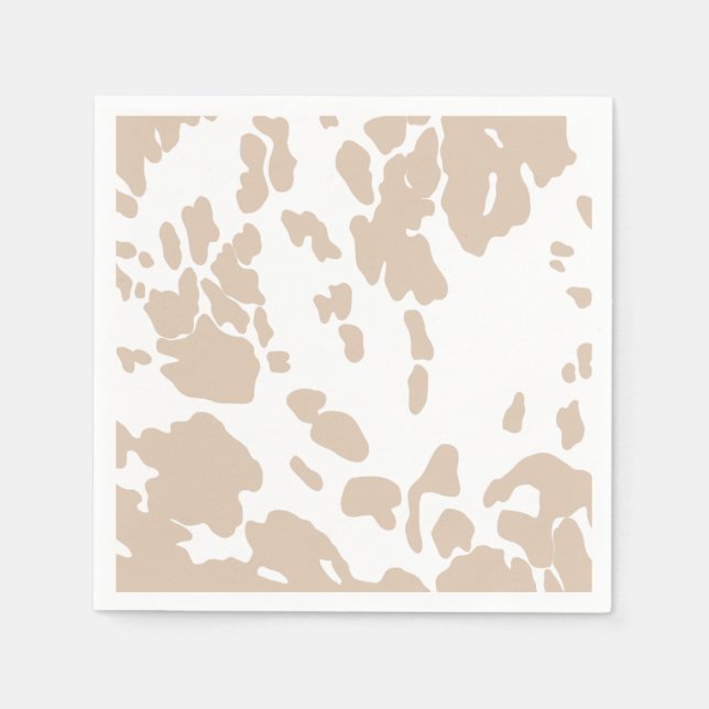Oh Cowboy Cow-print Cocktail Napkin (Front)