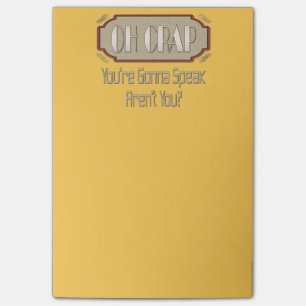 Oh Crap! Funny Gift Ideas. Post-it Notes