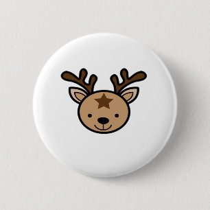 Oh Cute Deer Minimal Design  2 Inch Round Button