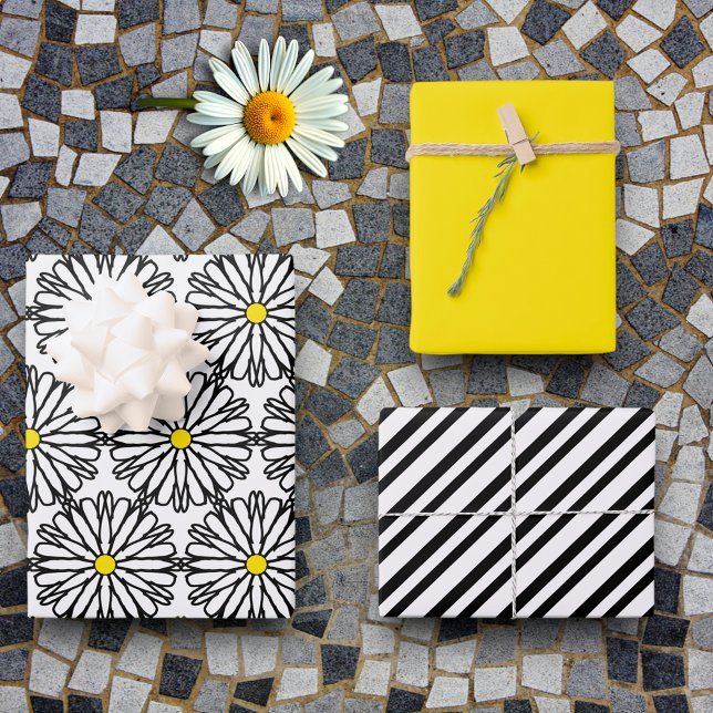 Oh Daisy Wrapping Paper Sheet (Daisy gift wrap)