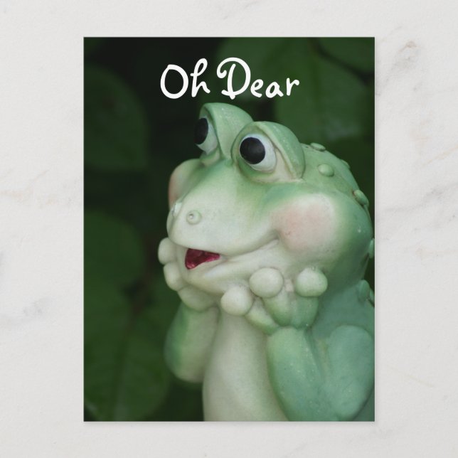 Oh Dear Frog- customize for any occasion Postcard (Front)