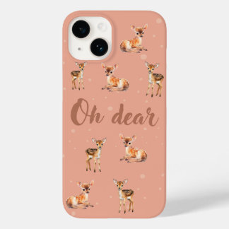 Oh Dear iPhone Case in Peach and Brown