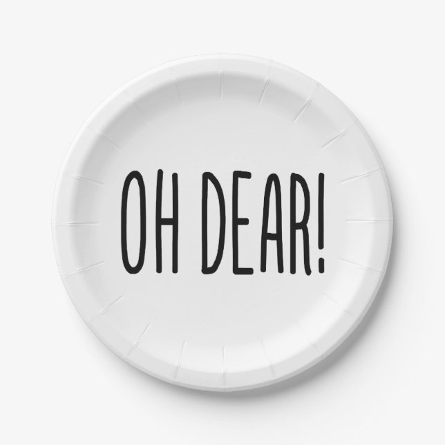 OH DEAR! PAPER PLATE (Front)