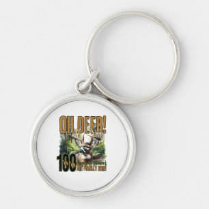 Oh Deer 100 Days Of School Deer Hunting Celebratio Keychain