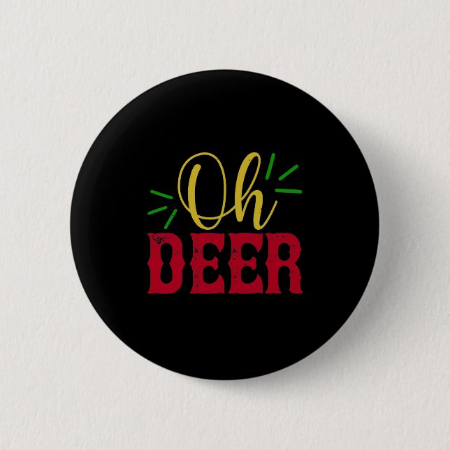 Oh Deer 2 Inch Round Button (Front)