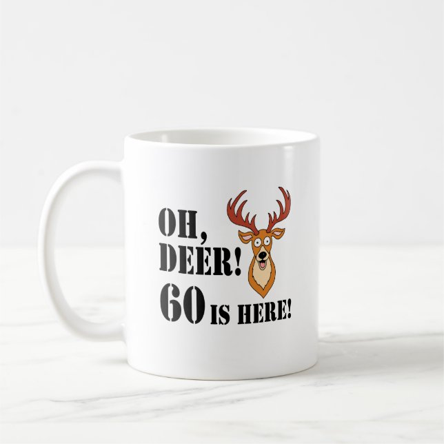 Oh Deer 60e anniversaire de café Mug (Gauche)