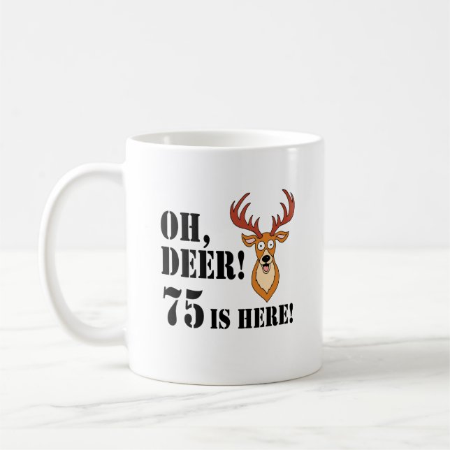 Oh Deer 75e anniversaire Coffee Mug (Gauche)
