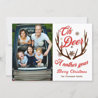 Oh Deer a Nother Year Christmas Invitation