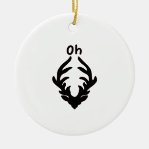 Oh Deer Artistic Clean Style Ceramic Ornament