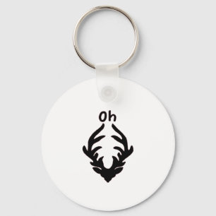 Oh Deer Artistic Clean Style Keychain
