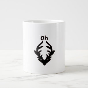 Oh Deer Artistic Clean Style Large Coffee Mug