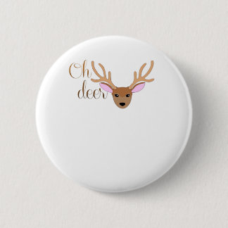 Oh Deer Artistic Style  2 Inch Round Button