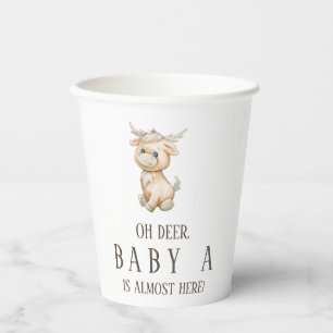 Oh deer baby is almost here cups
