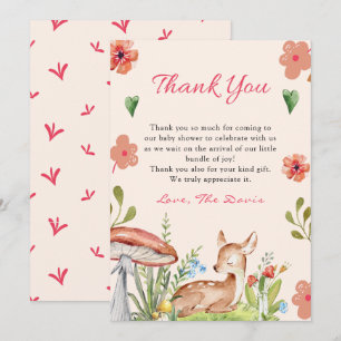 Oh Deer Baby Shower Thank You Card