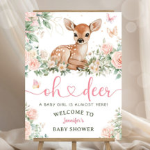 Oh Deer Baby Shower Welcome Sign Foam Boards