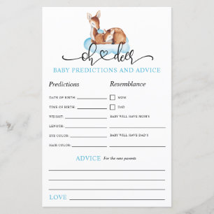 Oh Deer Blue Cloud Advice Prediction Game