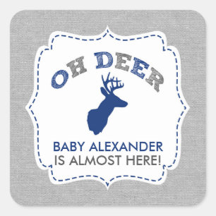 OH DEER buck baby shower favour / envelope seal
