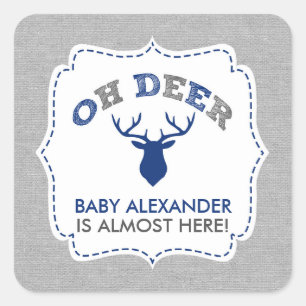 OH DEER buck baby shower favour / envelope seal