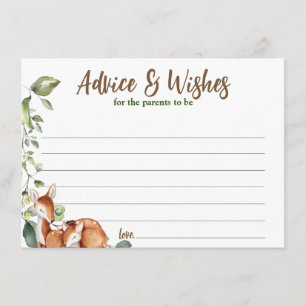 Oh Deer ! Carte de conseil baby shower