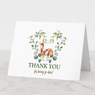 Oh Deer ! Carte de remerciements pliée