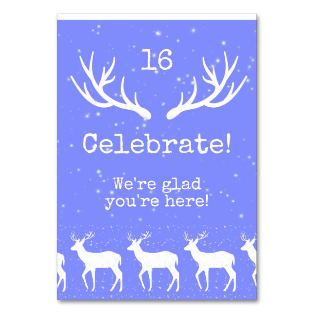 Oh Deer - Carte de table de vacances (Par défaut)