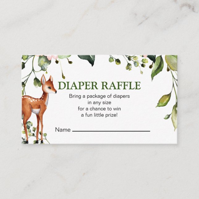 Oh Deer ! Carte Rafale baby shower (Devant)
