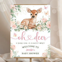 Oh Deer Cartes en mousse d'Affiche de bienvenue Ba