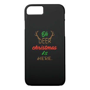 Oh Deer Christmas Celebration Holiday Design Case-Mate iPhone Case